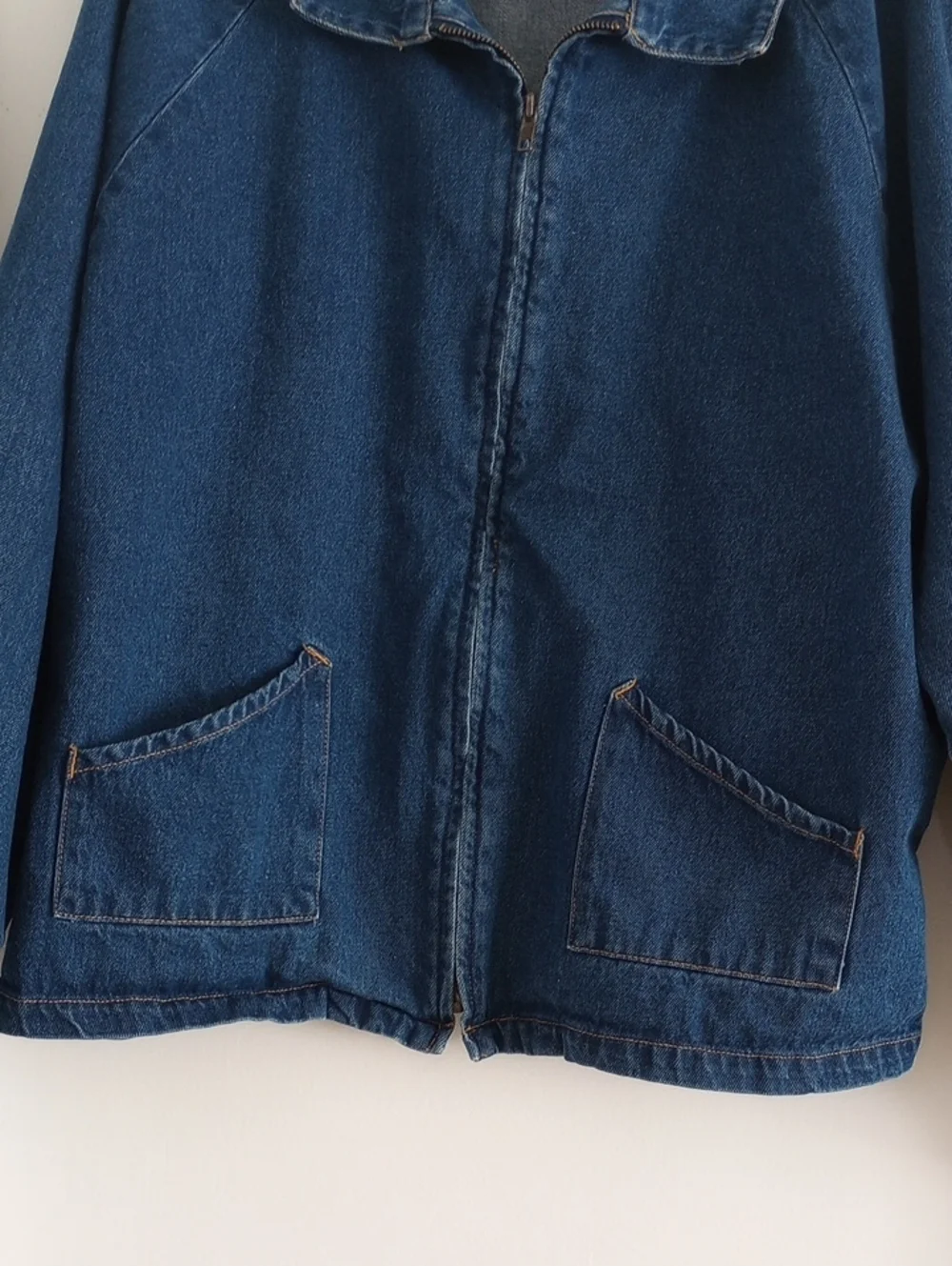Vintage 100% Cotton Blue Denim Work Wear Jacket Size XL - Picture 4 of 13